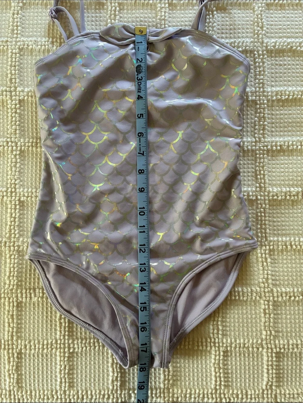 Cat & Jack Lavender Shimmer Mermaid One-Piece Swimsuit